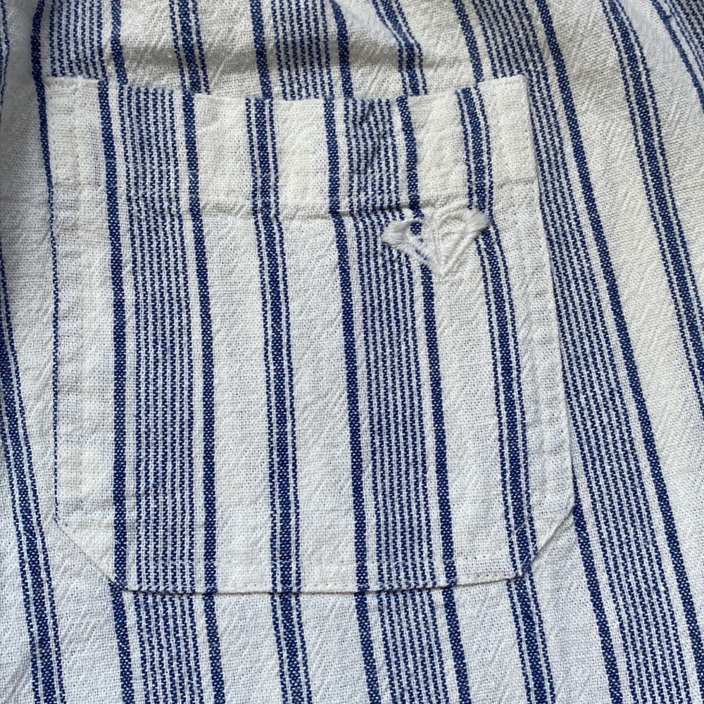 Roxy Oceanside Stripe Flared Linen Pants M NWT - Picture 5 of 16